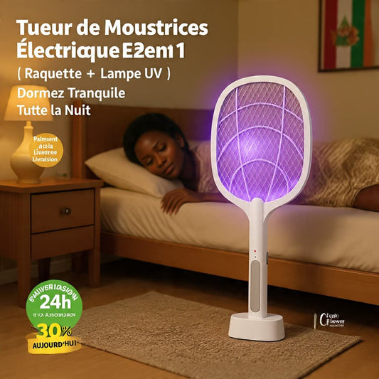 SARYNA STORE RAQUETTE 2000mAh 2EN1 | Tueur de Moustiques N°1 au Tchad